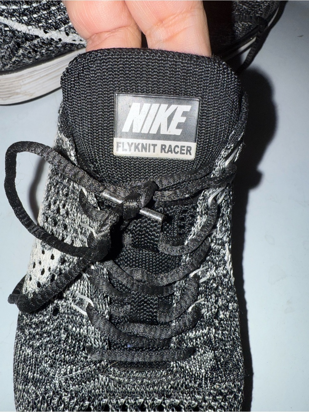 Nike Women’s Athletic Shoes in Black, White- Flyknit Racer